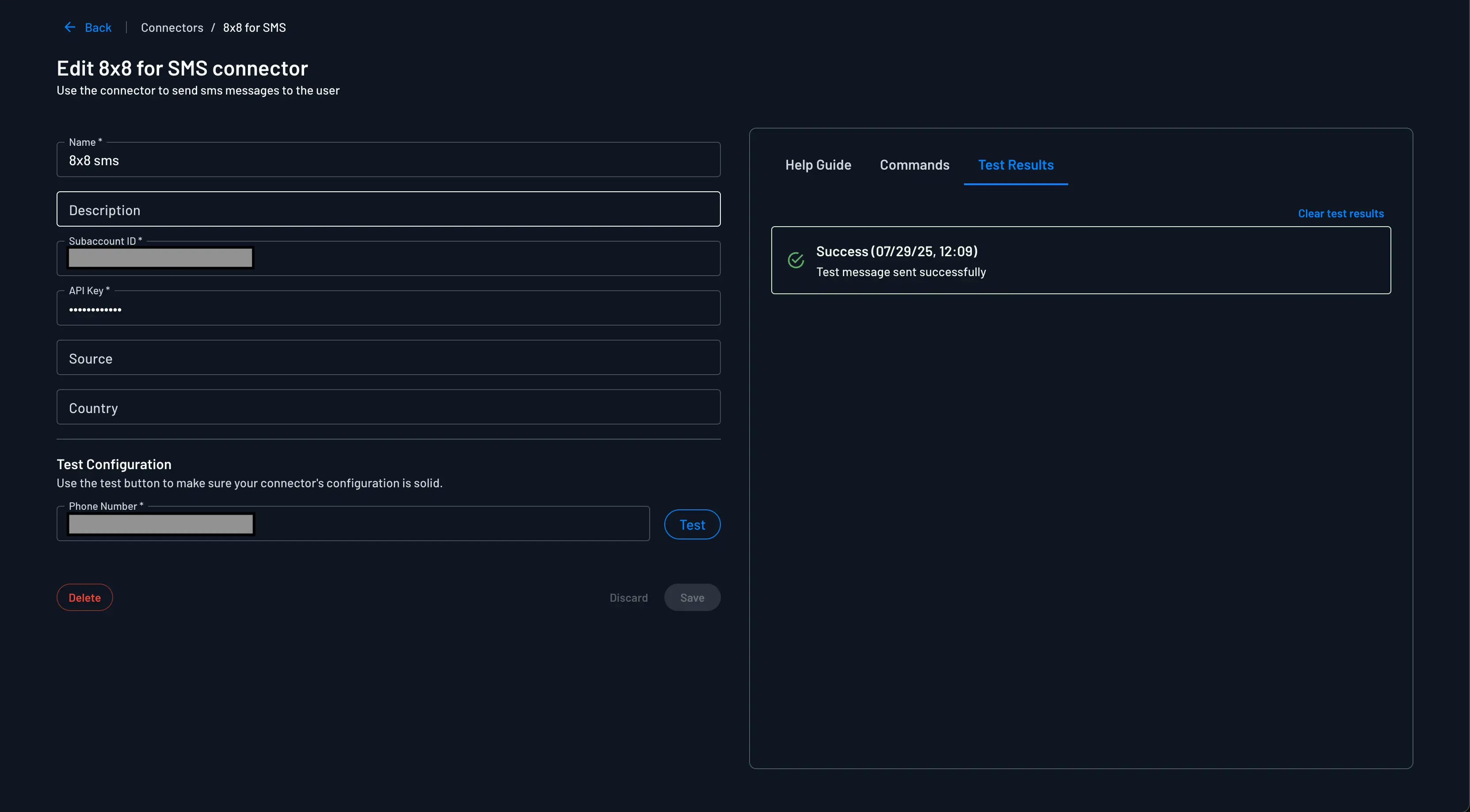 8x8 connector initialization
