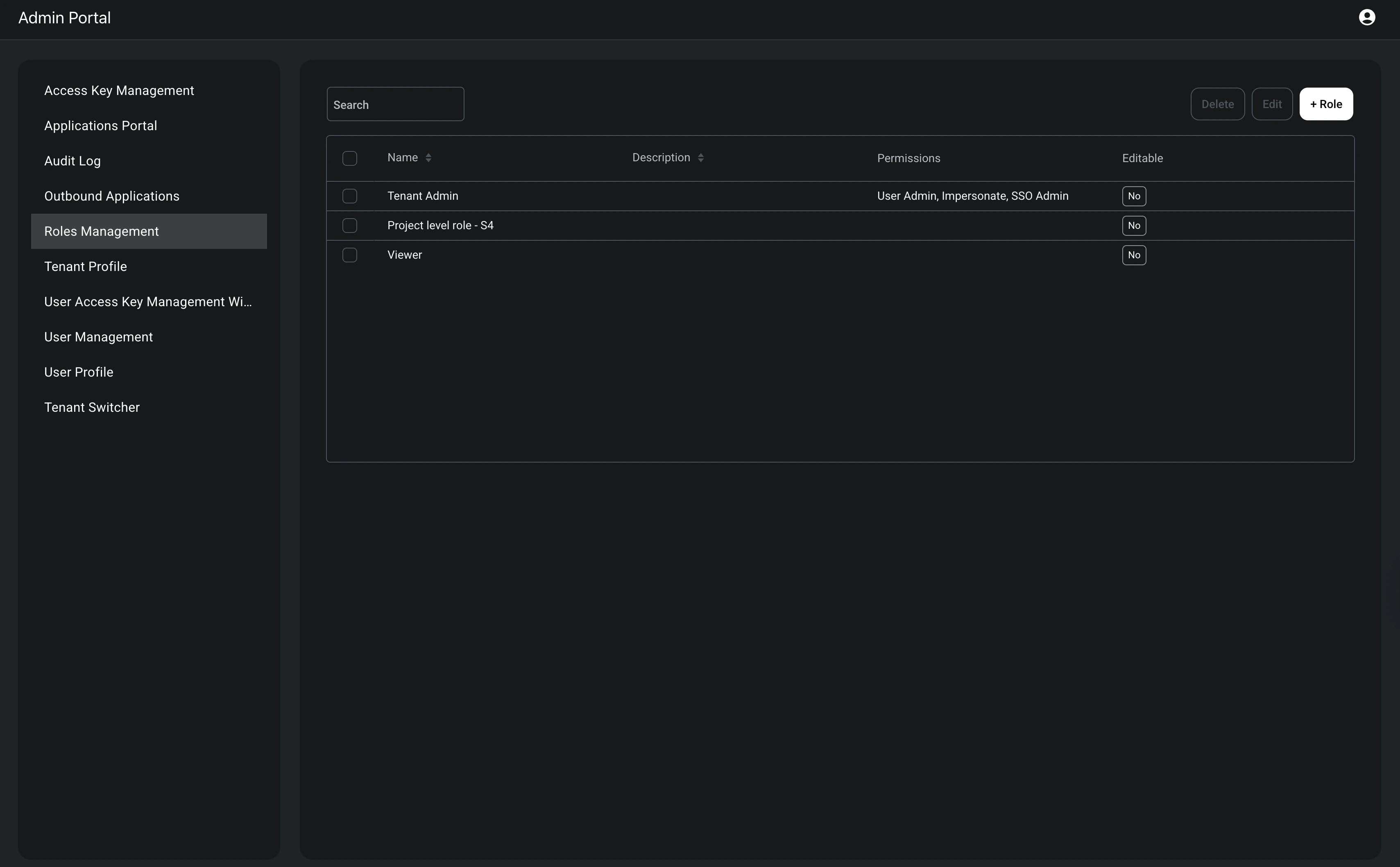 Hosted Admin Portal example