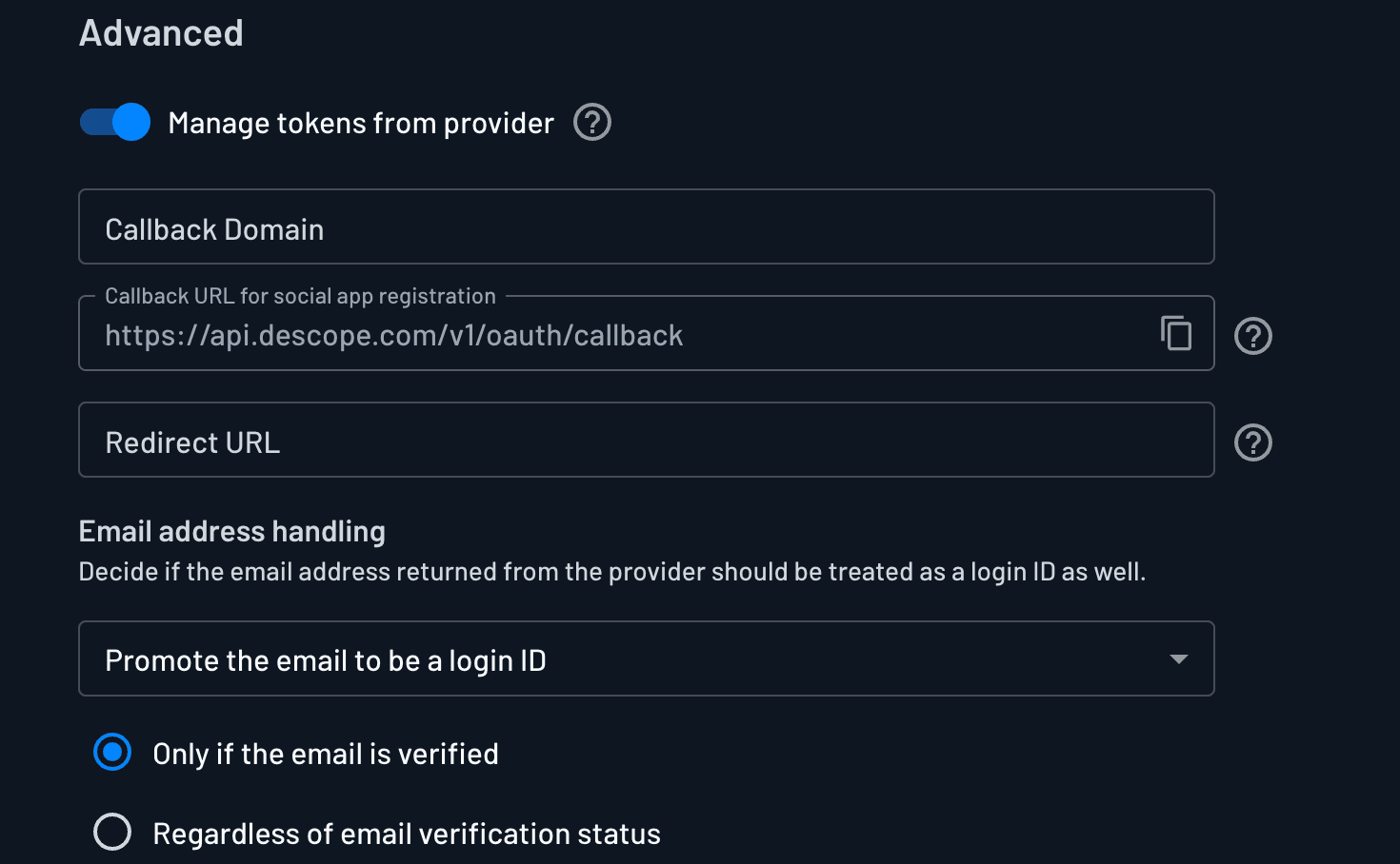 Advanced Custom Provider Settings