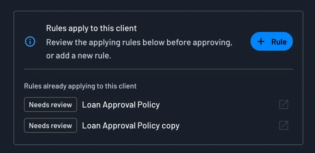 Rules that apply to a requested client
