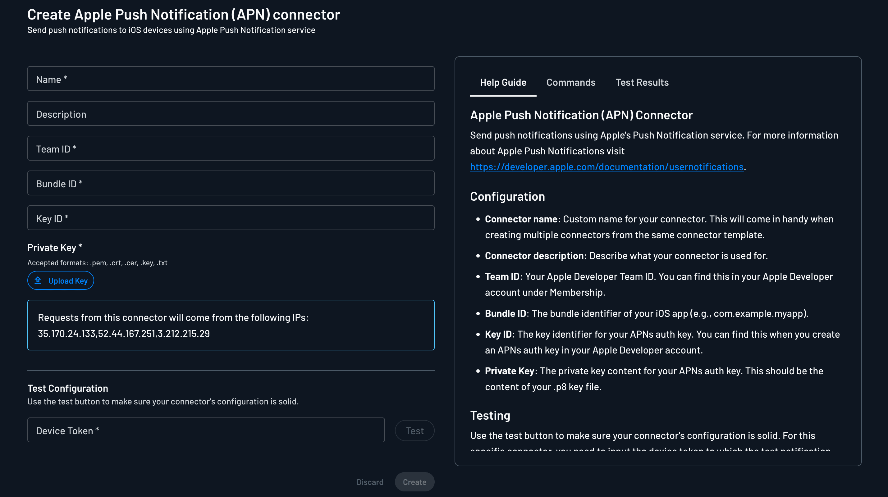 Apple Push Notification Connector