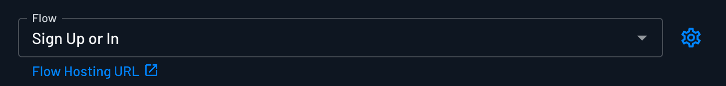 Flow hosting configuration modal