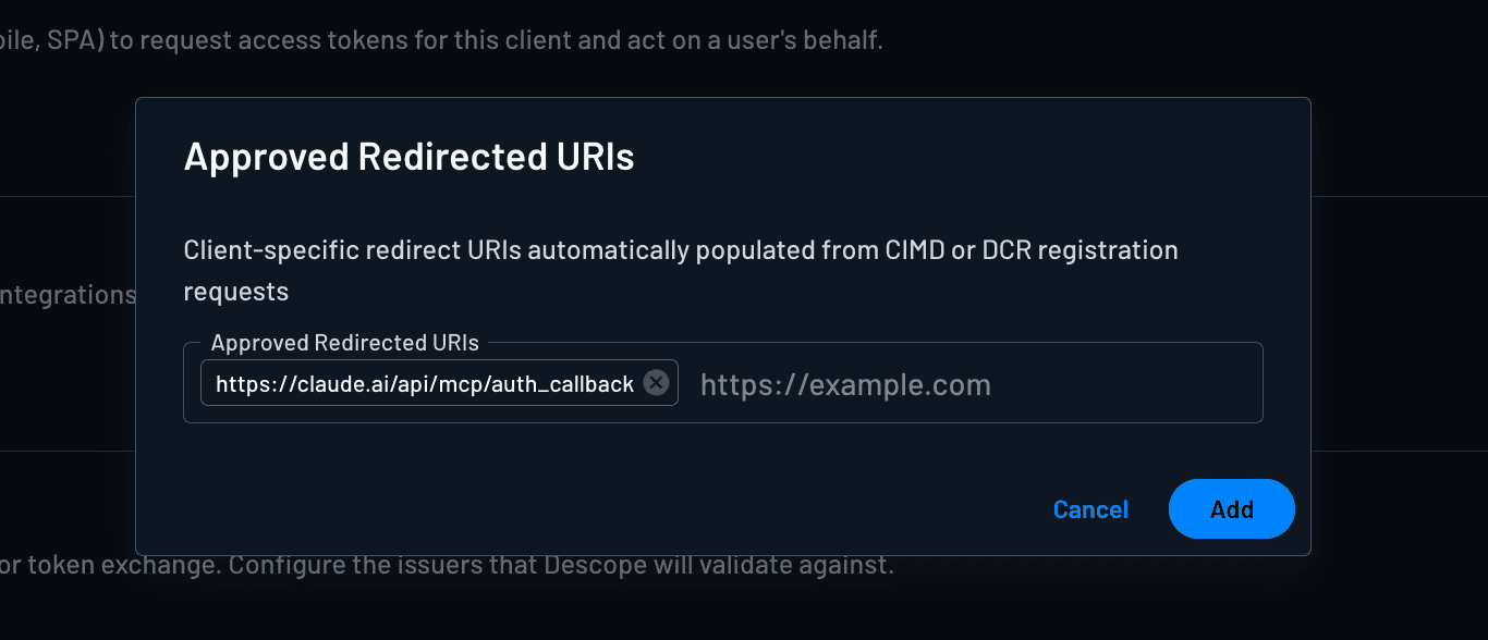 authorization code settings