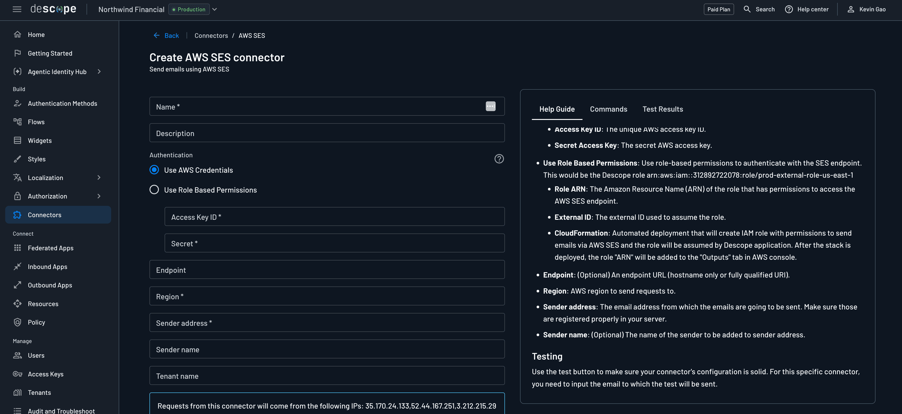Amazon SES email config