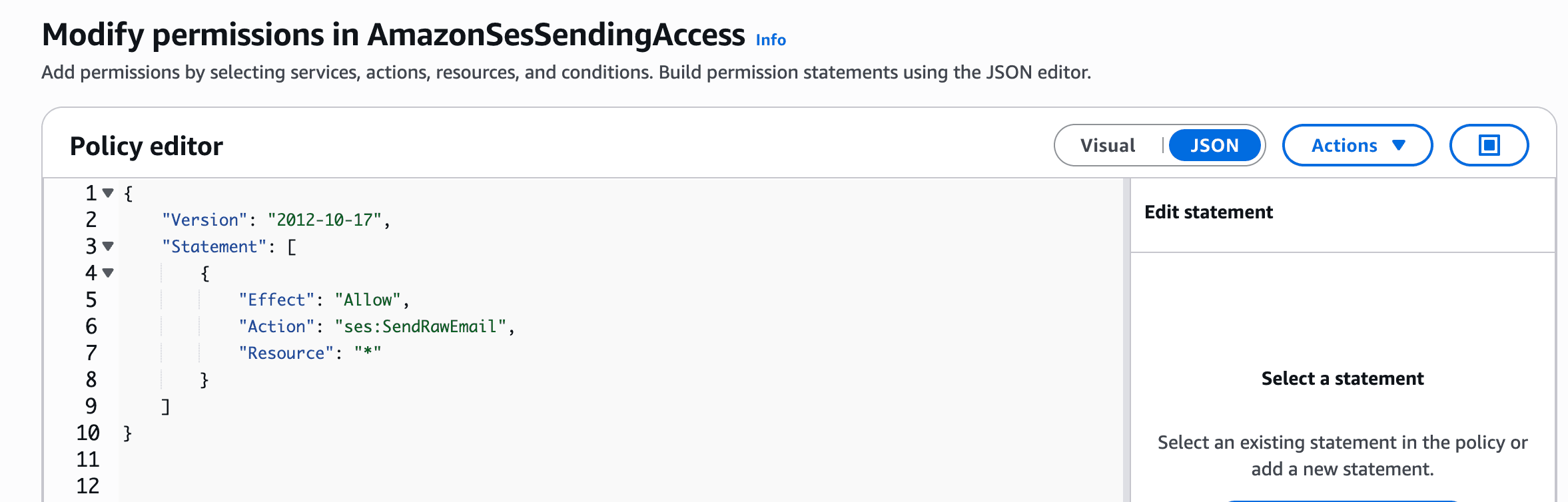 SES Sending Access Policy