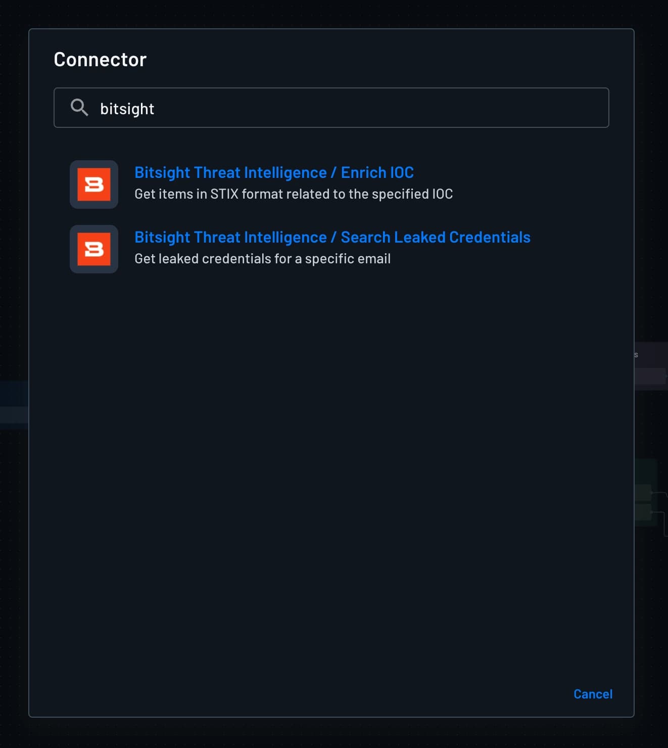 Bitsight connector actions