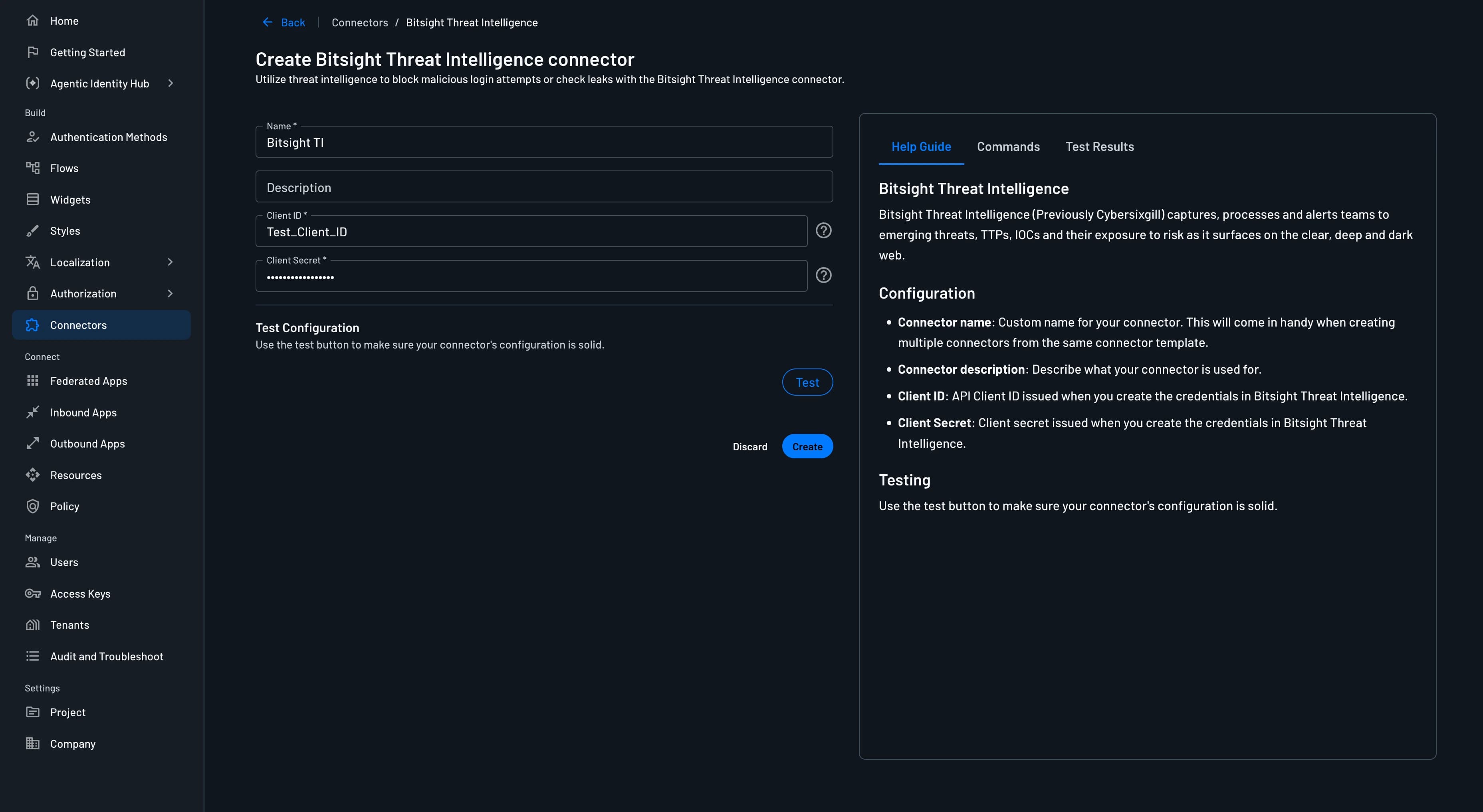 Bitsight Connector Configuration