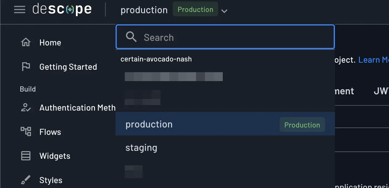 Projects used for the CI/CD template explanation within Descope docs