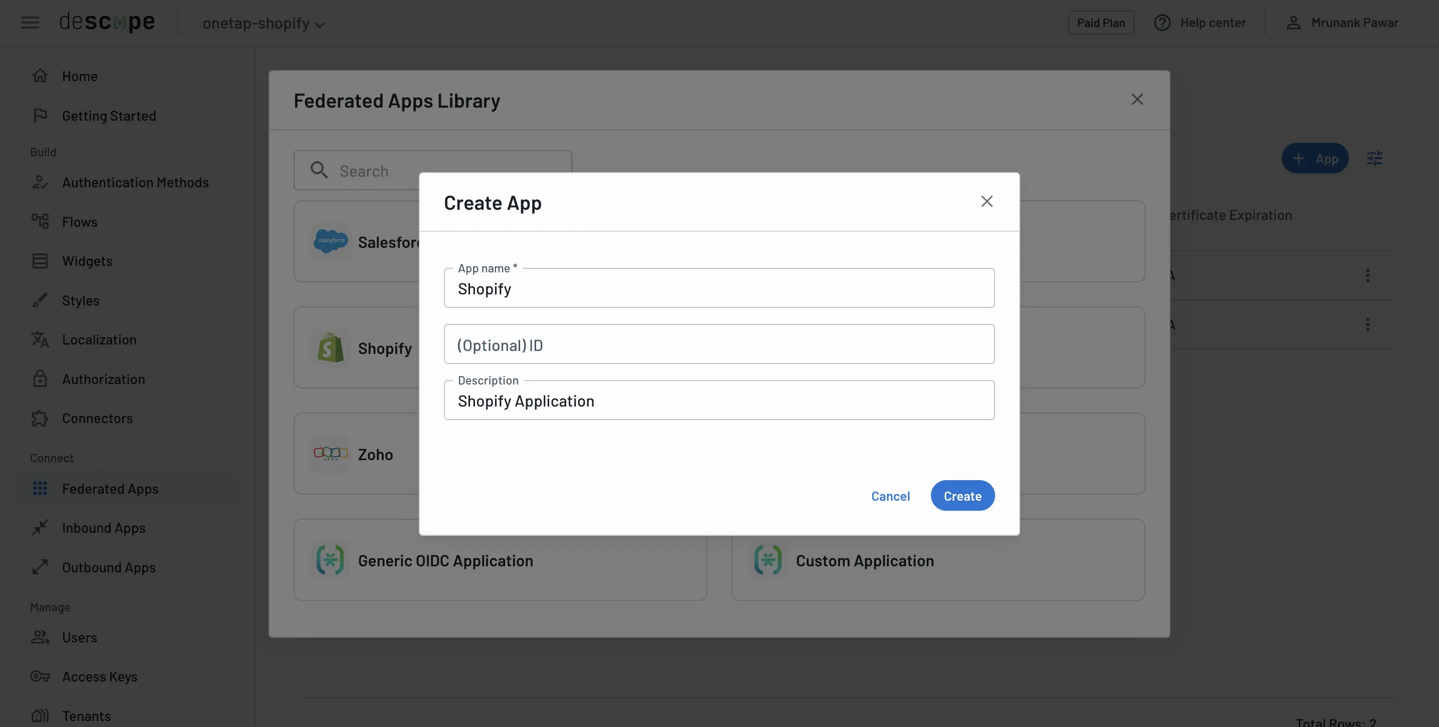 Create an OIDC application in Descope