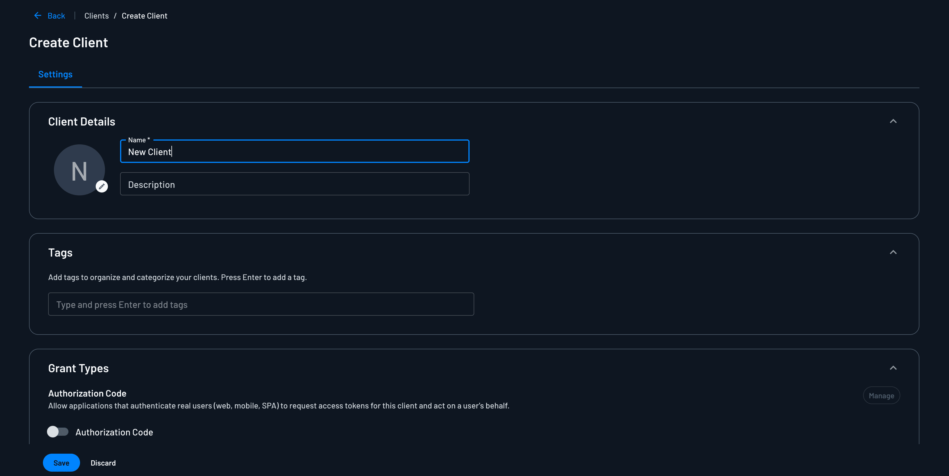 Creating a client