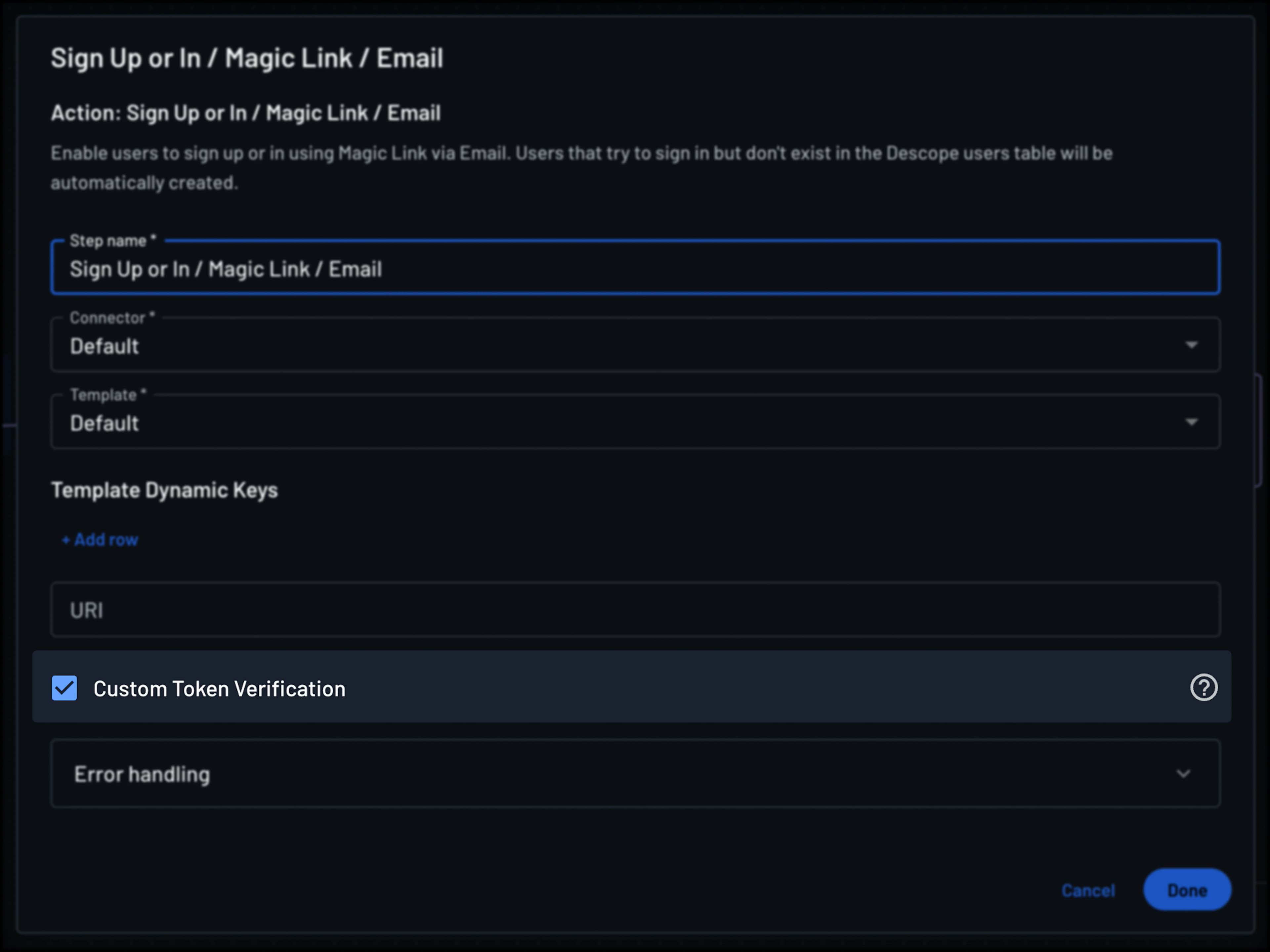 Custom Token Verification