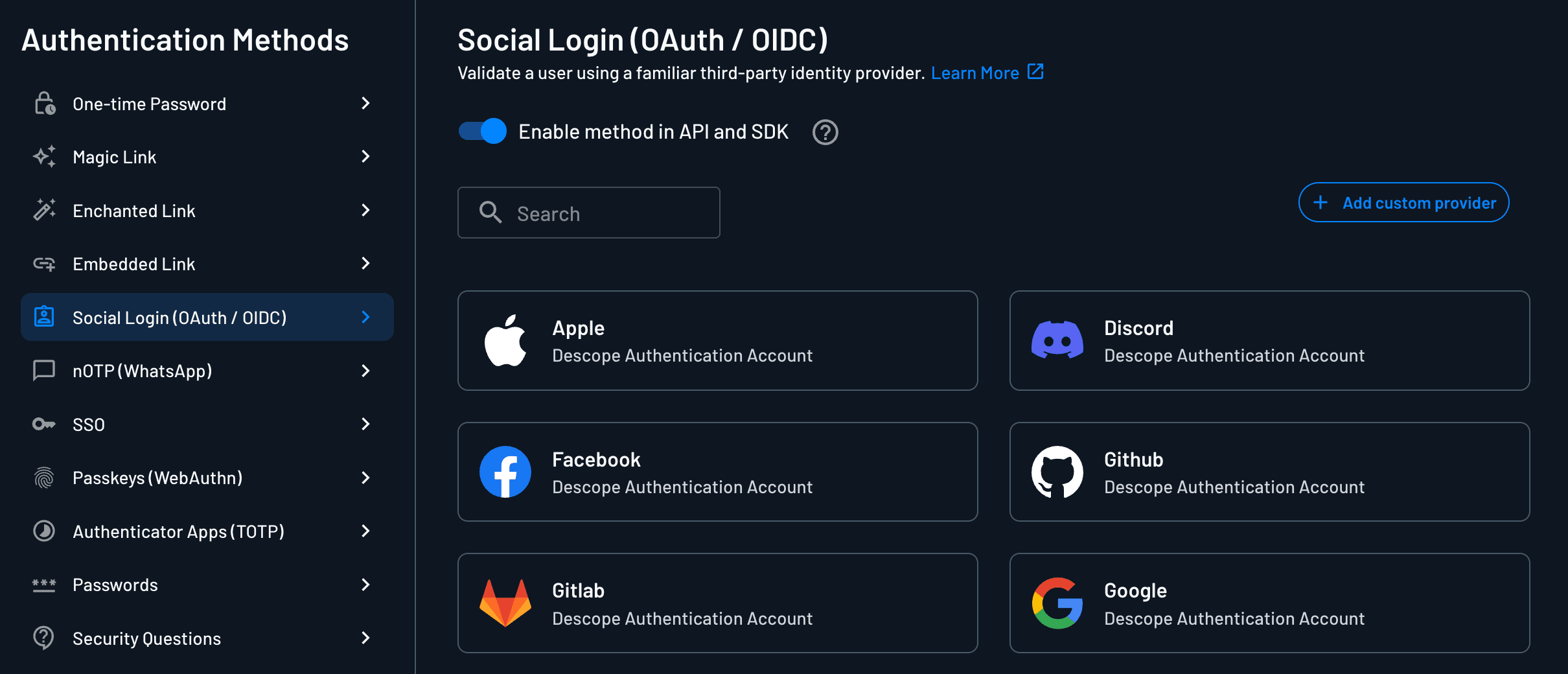 Create custom provider