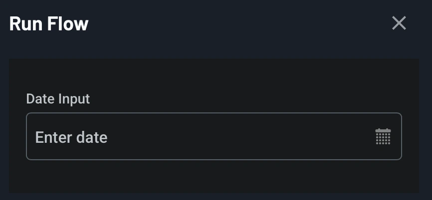 date field in Descope screen