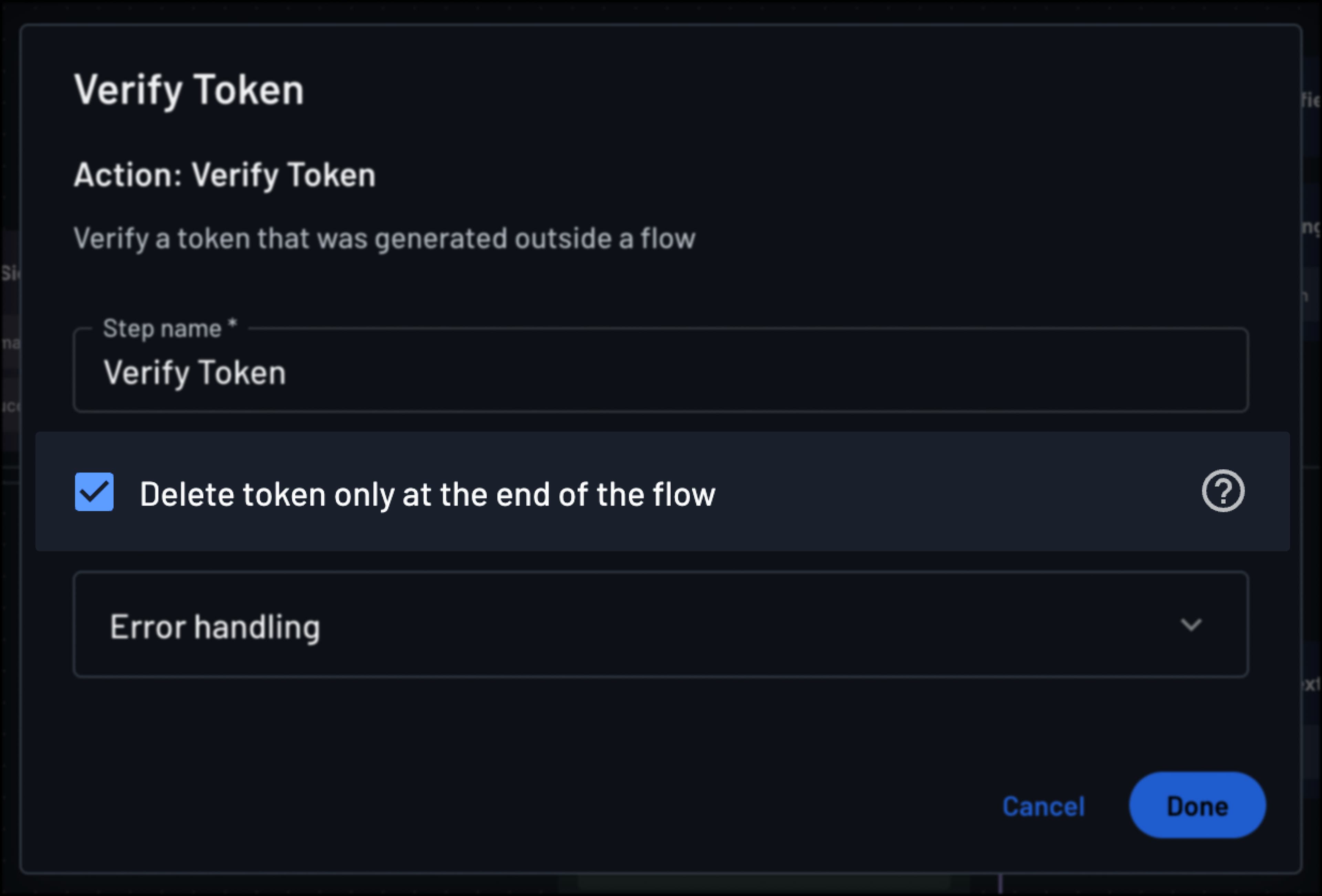 Delete Token at the end of the flow
