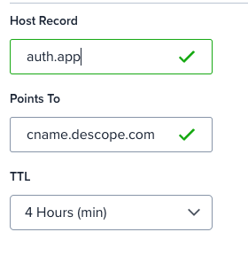 Descope custom domain example