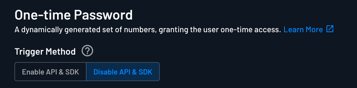 Disabling SDKs and APIs Project Settings