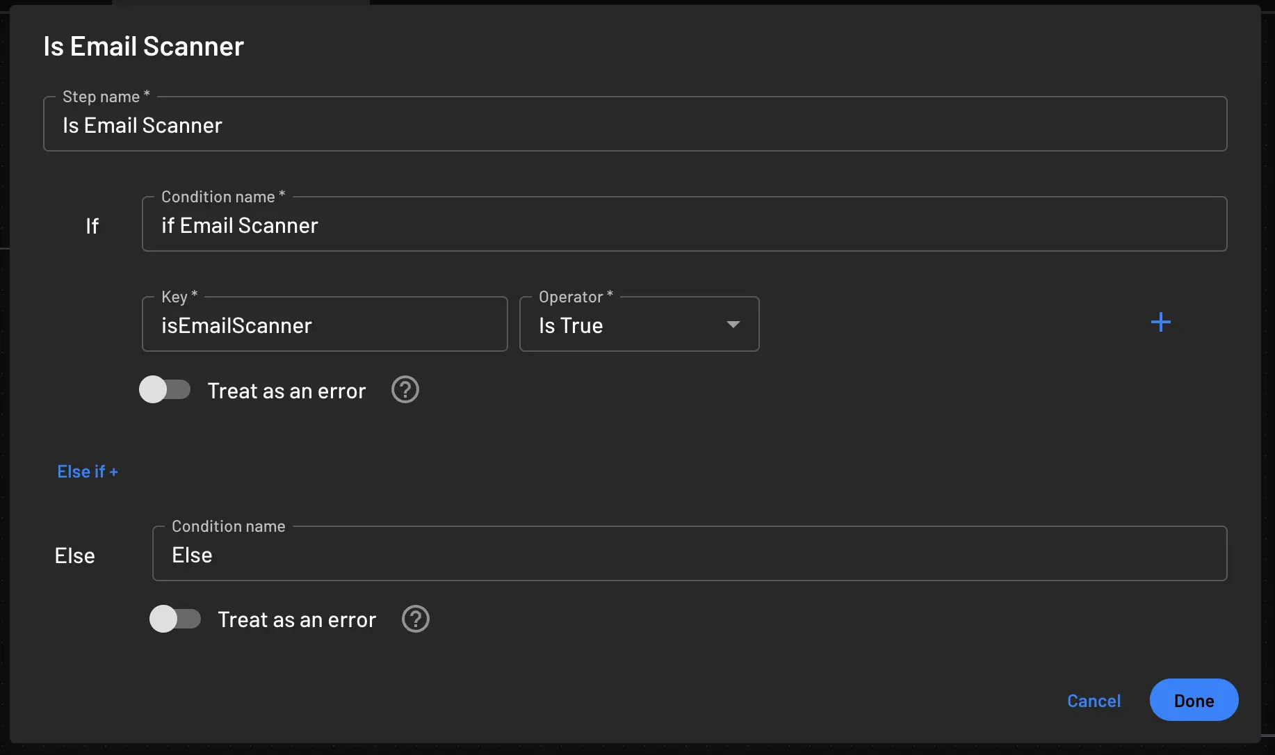Email Scanner condition