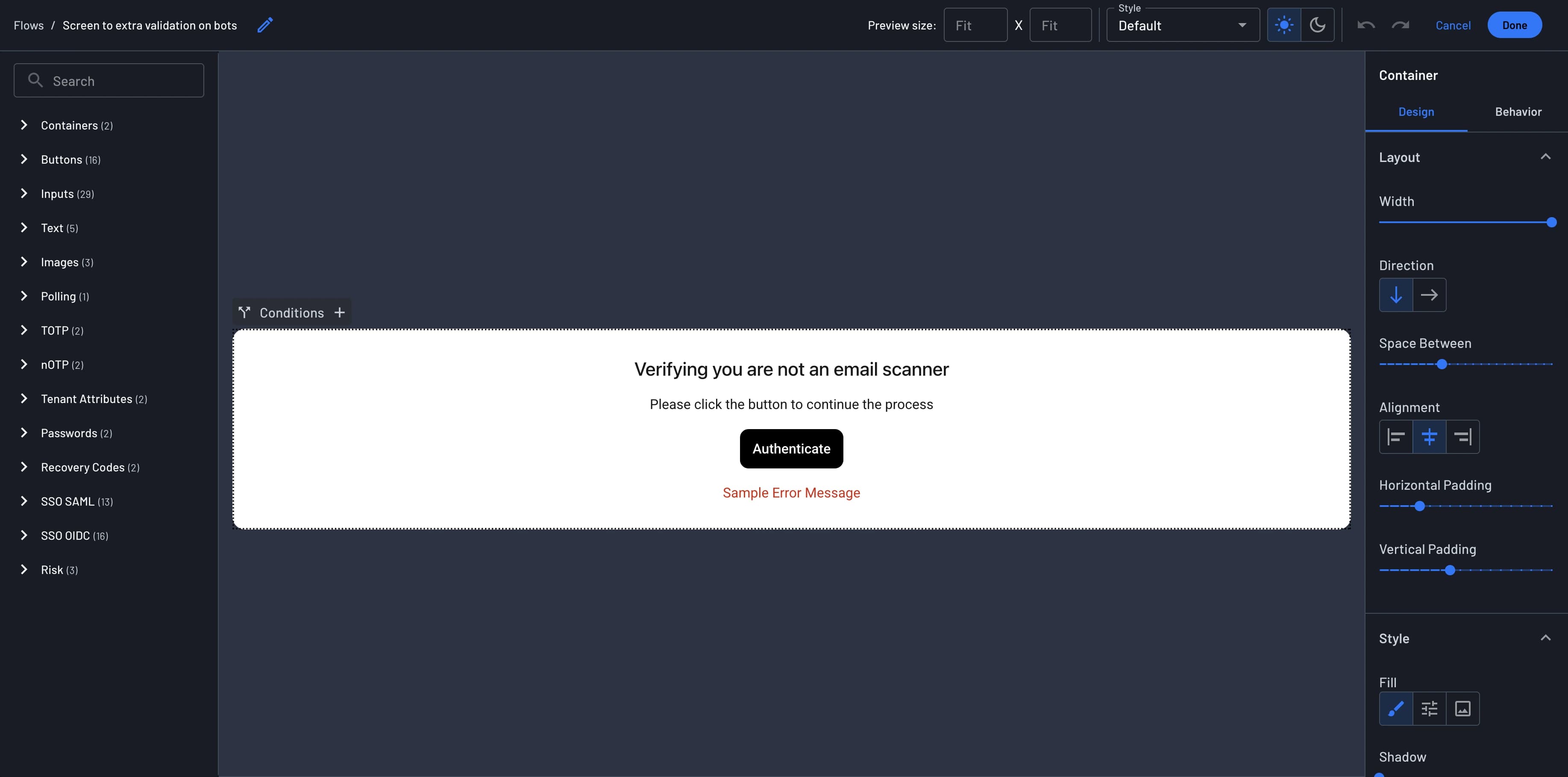Email Scanner extra screen