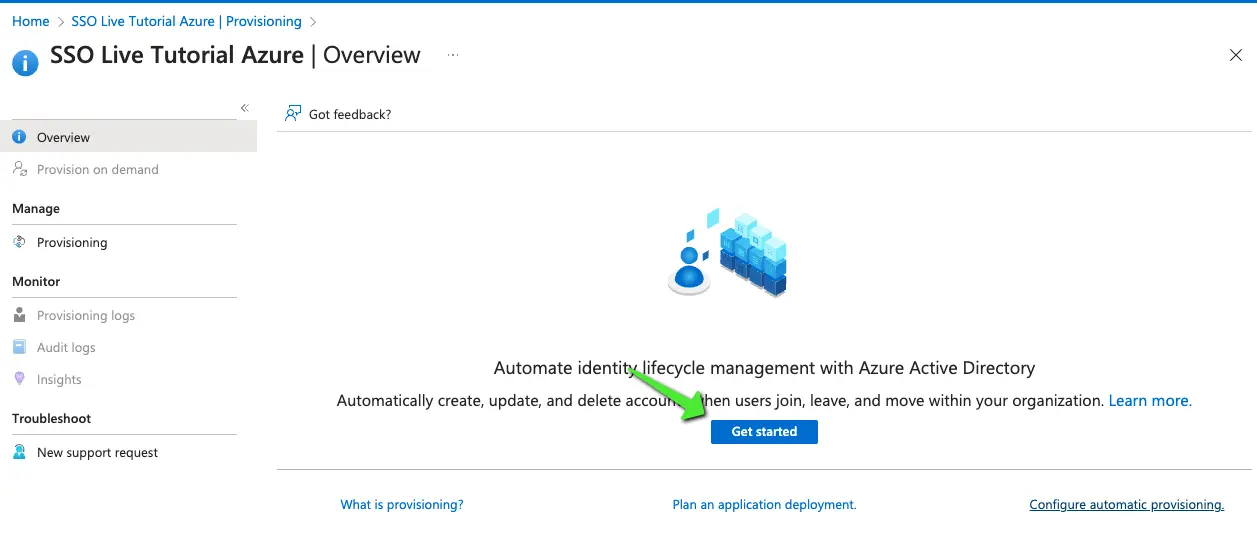 SCIM Setup Step 2 in Azure
