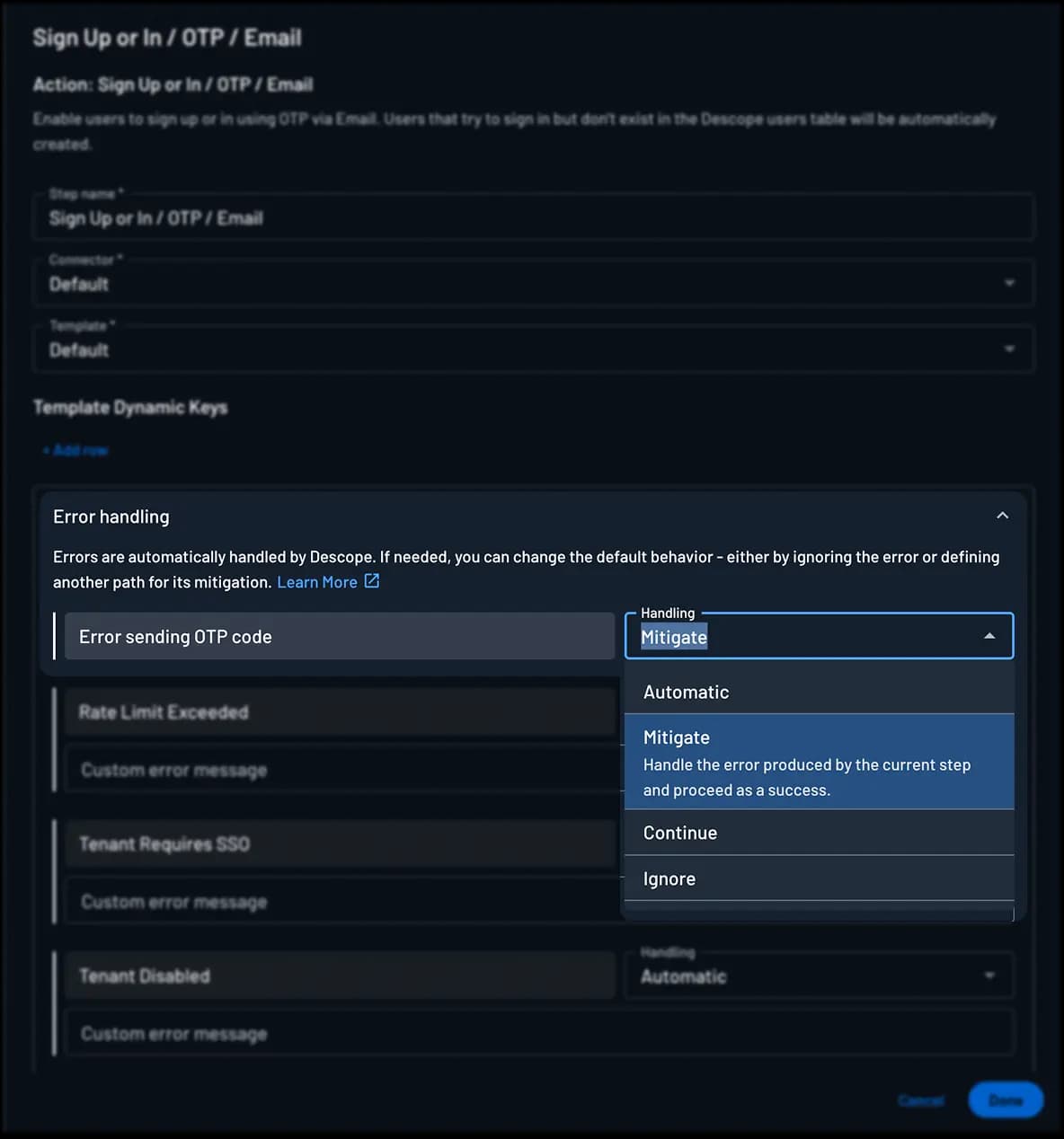 Mitigate Error Handling