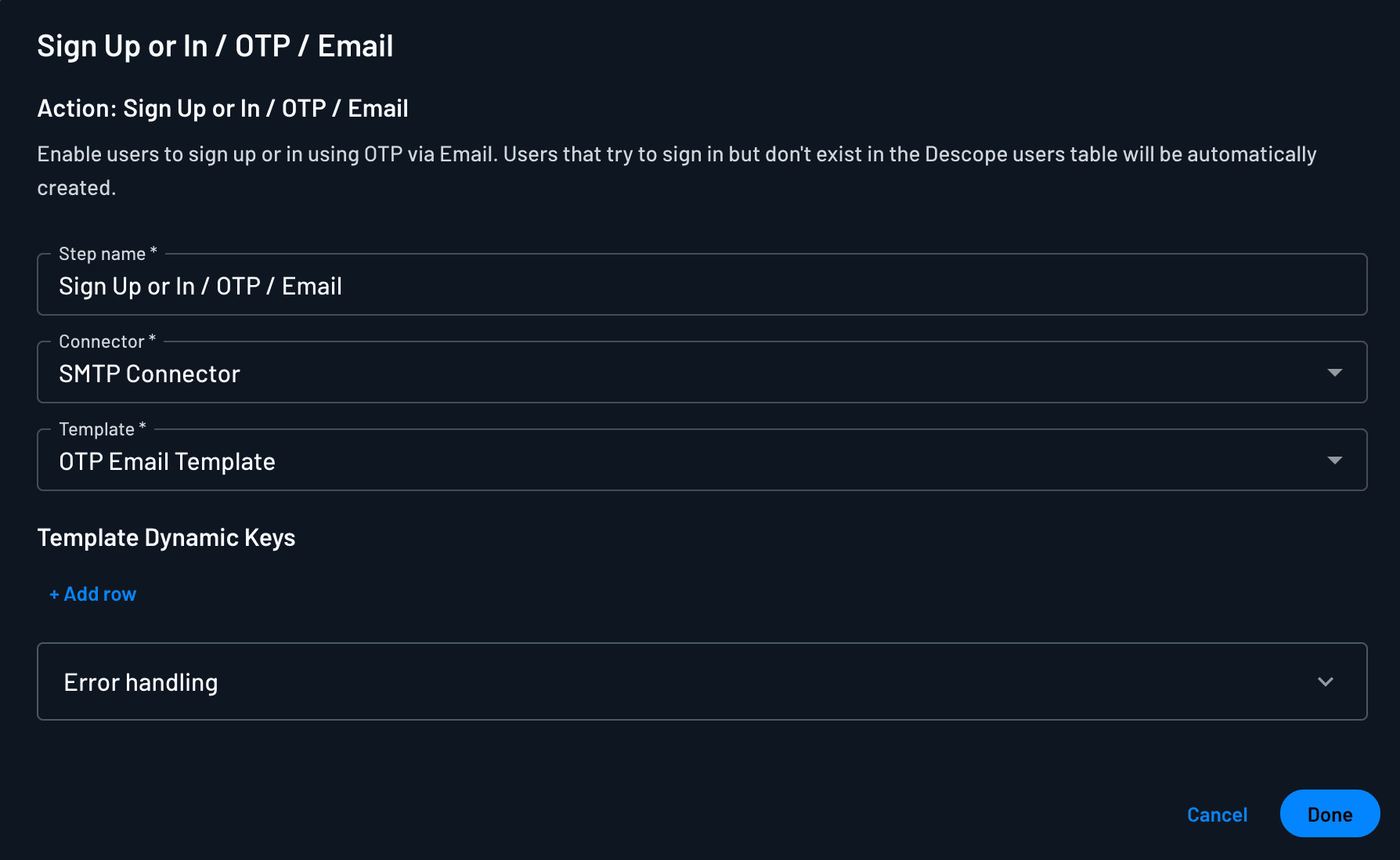 Example of a customized template for email authentication methods in Descope