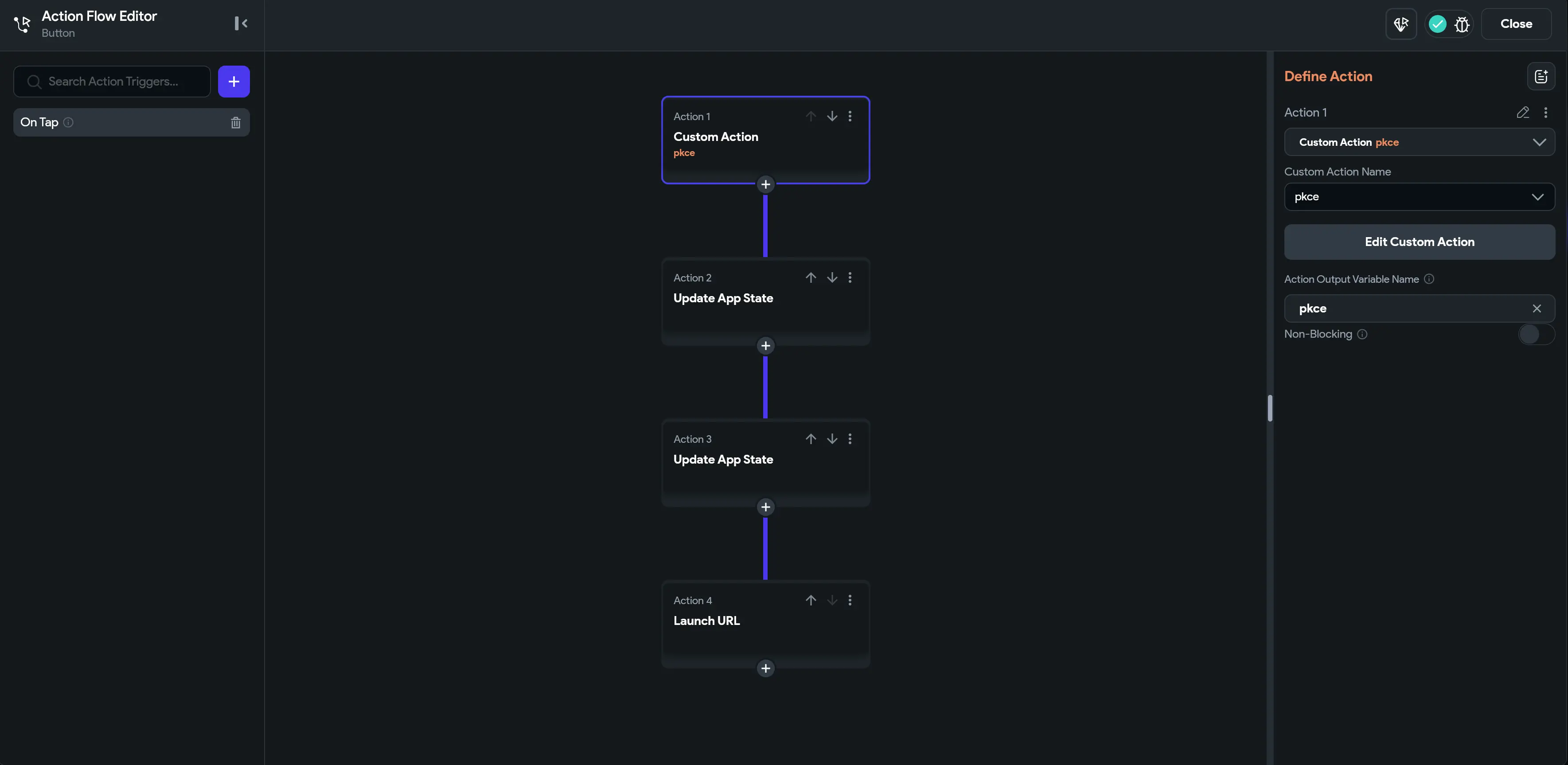 Flutterflow actions for login page