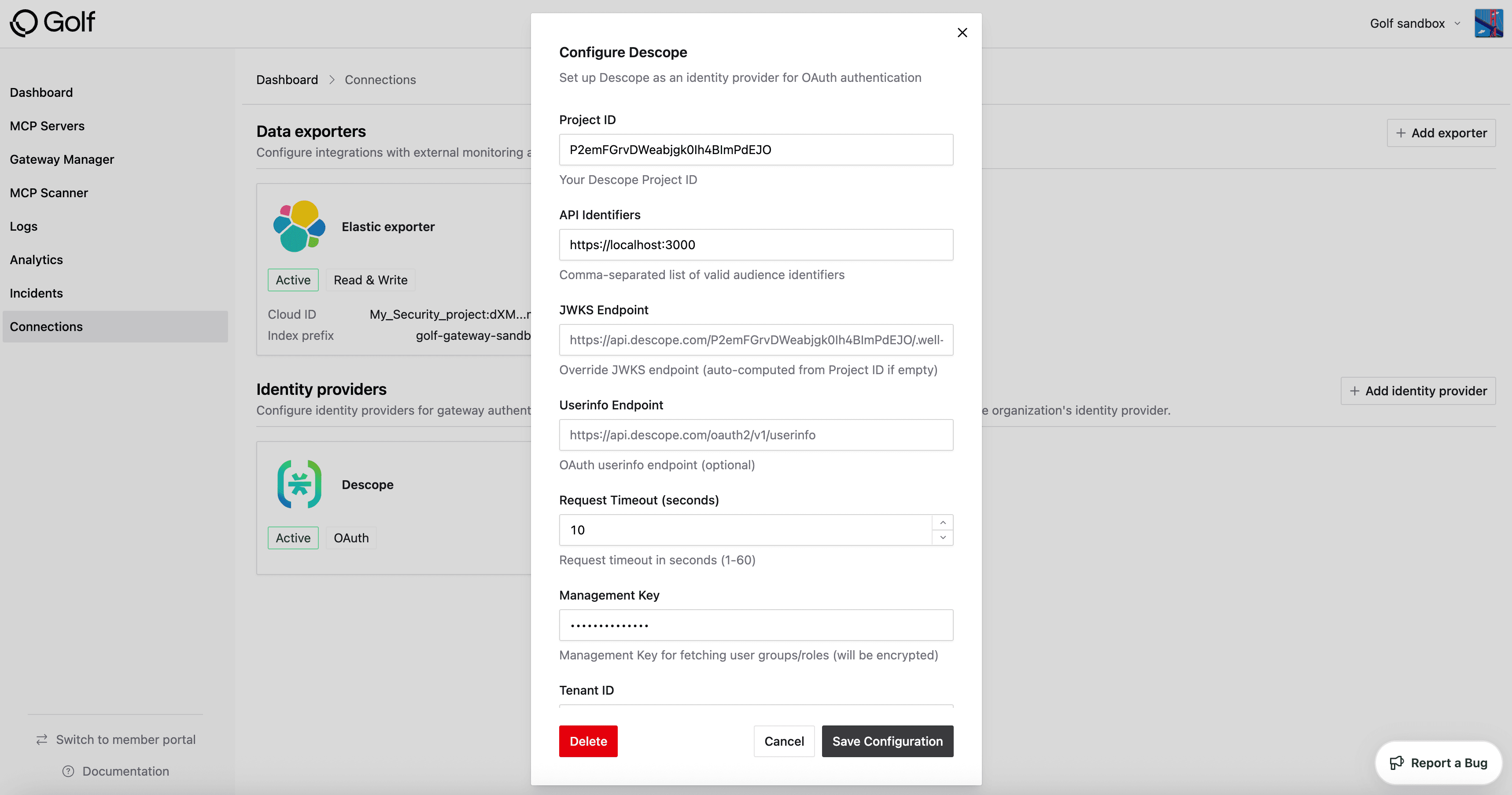 Golf.dev Configuration