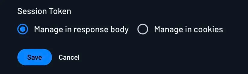 Descope manage session in response body