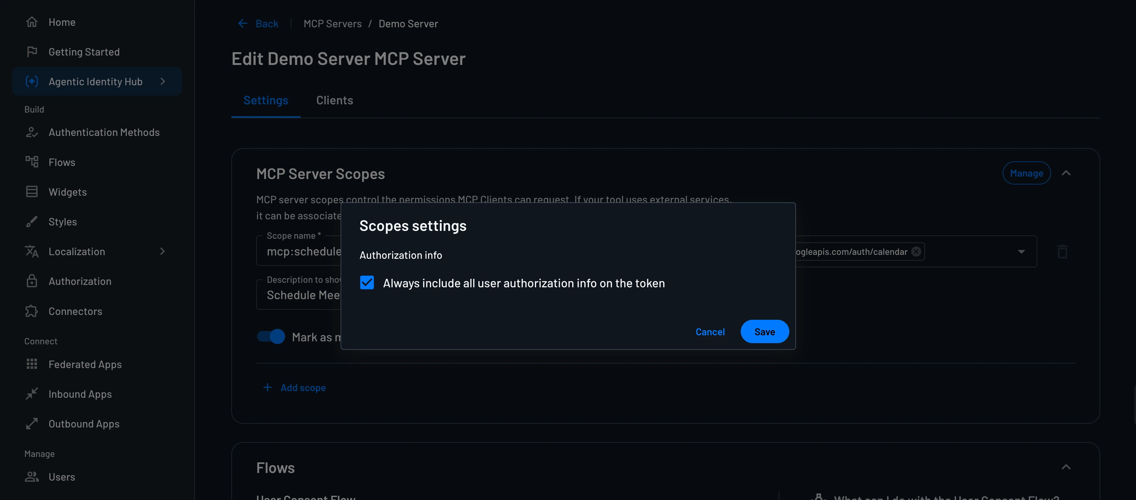 Include all authorization info in access tokens