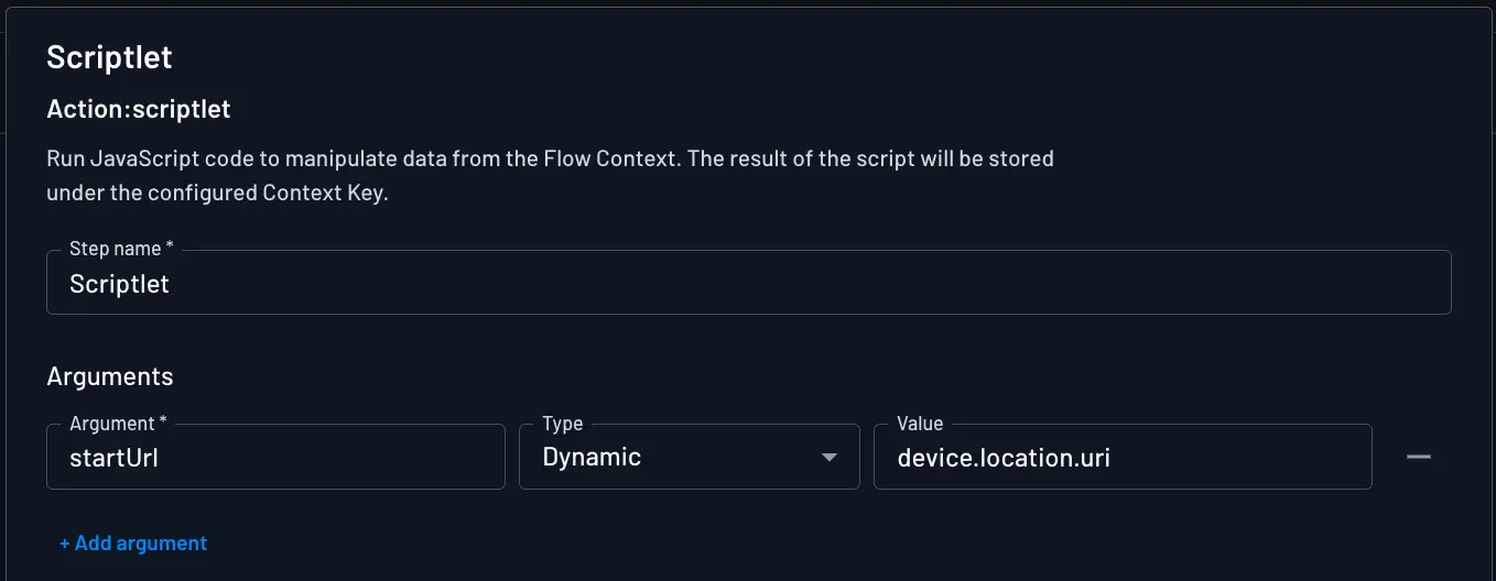 OIDC Dynamic Values Scriptlet Argument