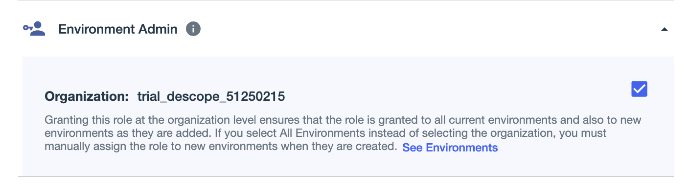 Ping Application Add Env Admin Role