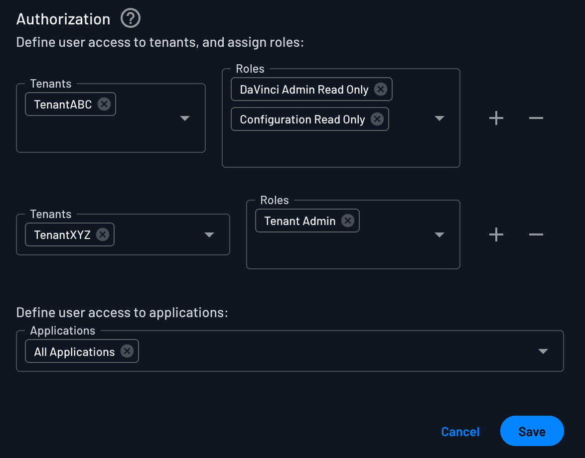 An example of user multitenancy