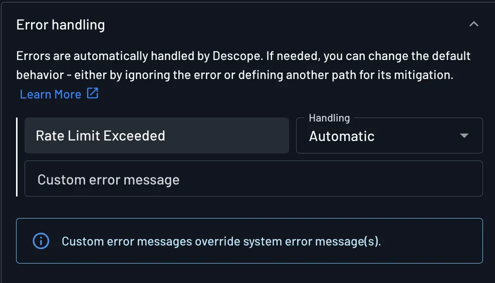 Rate Limit Error Handling