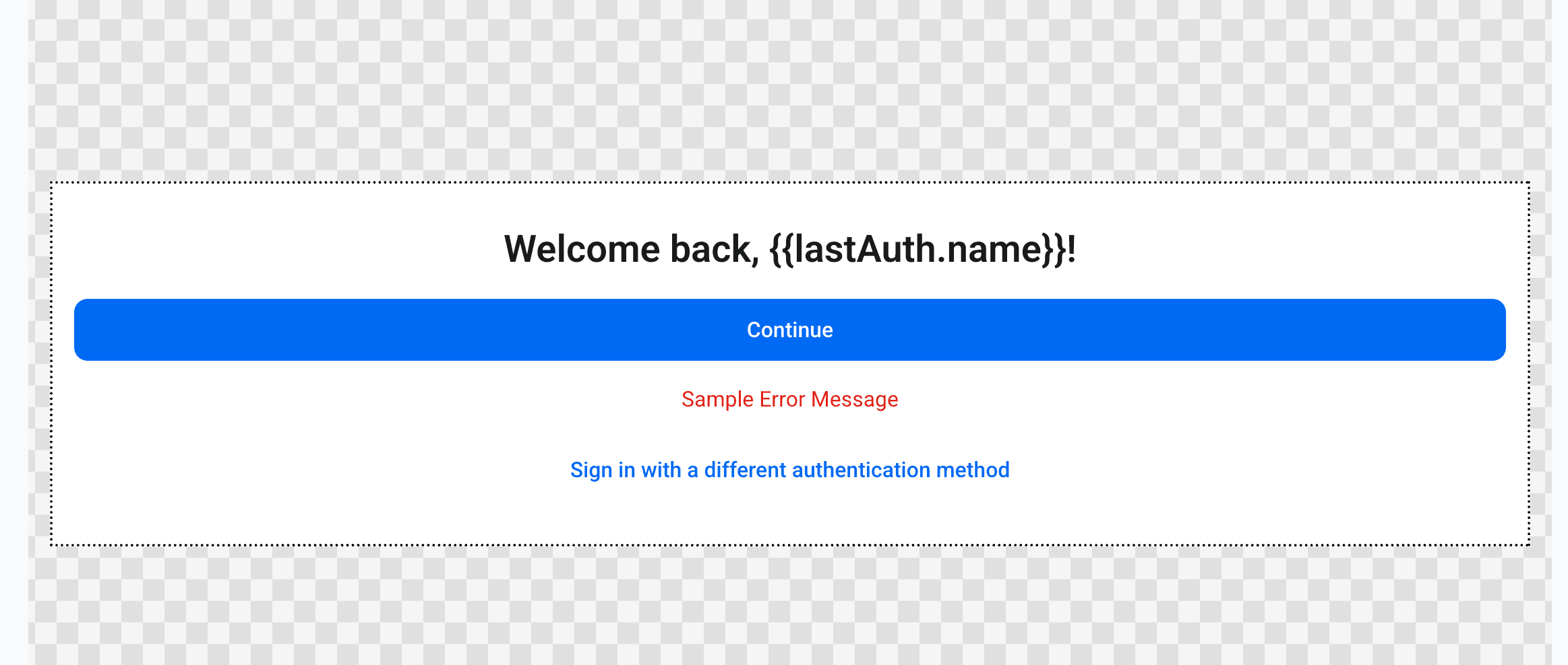 Configuring welcome screen