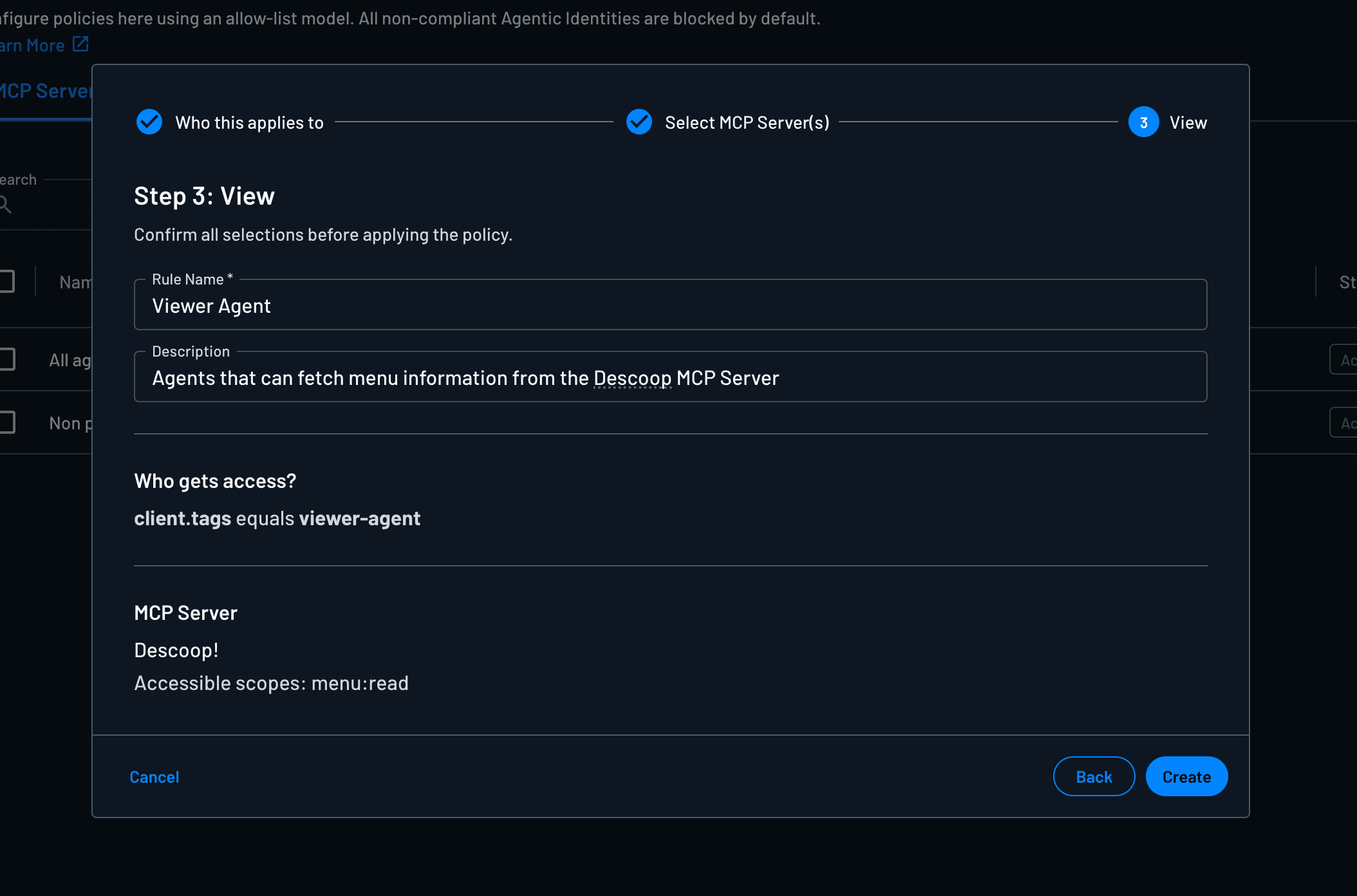 Rule metadata