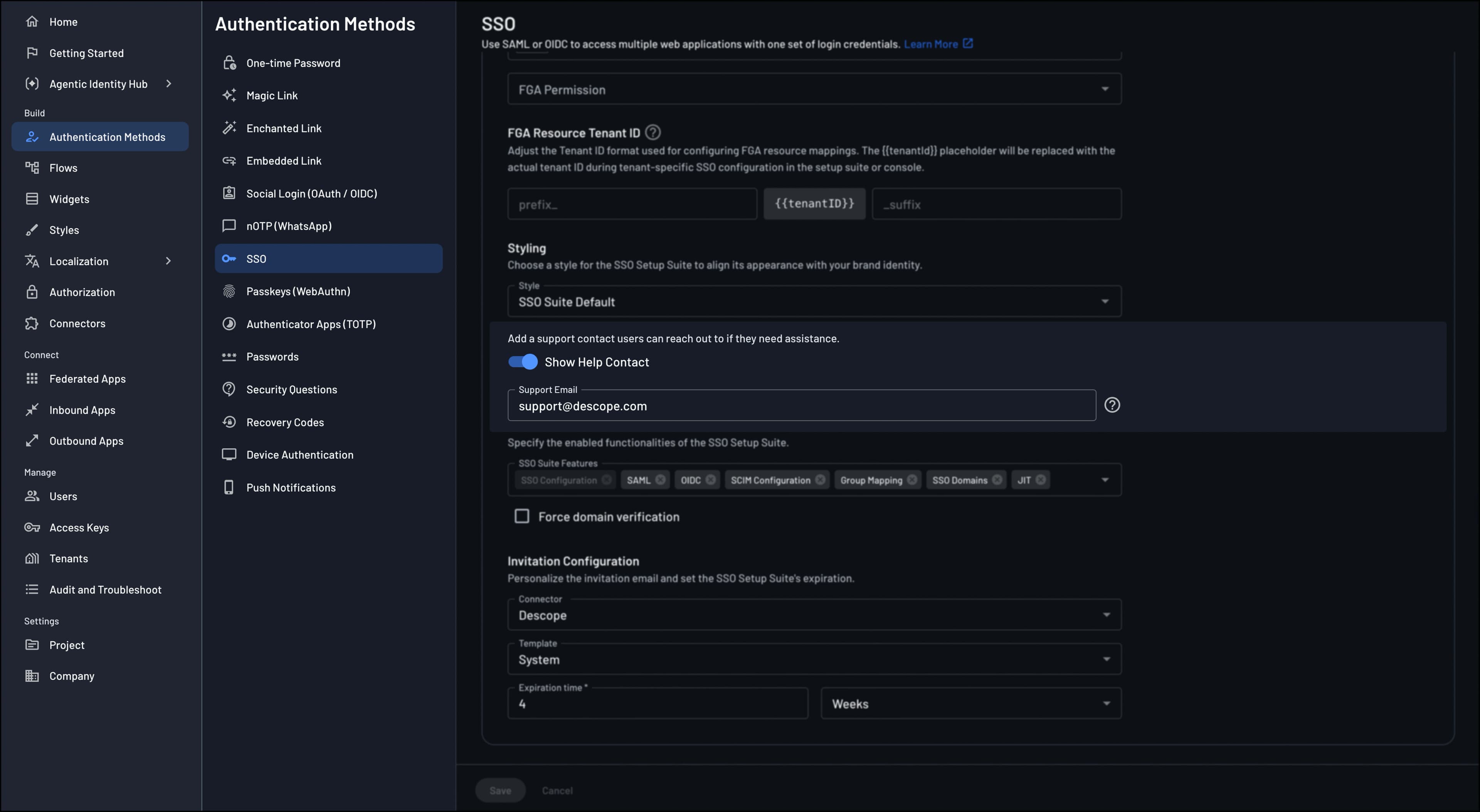 SSO Setup Suite Help Contact