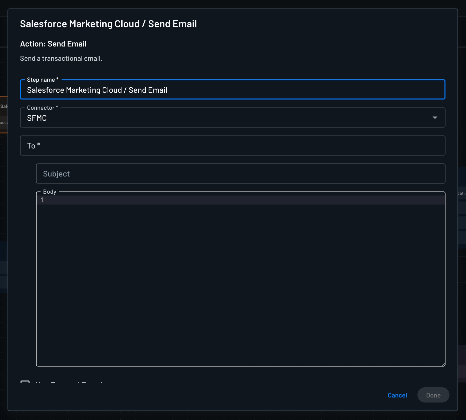 Salesforce Marketing Cloud connector configuration