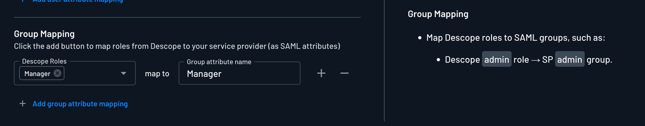 Configuring group mapping for a SAML Application within Descope