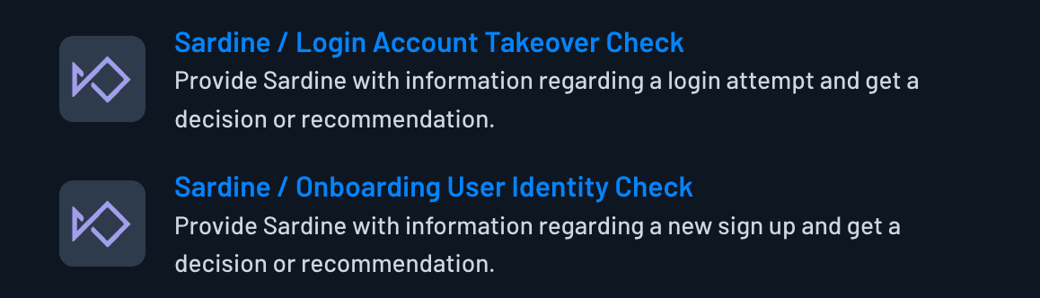 sardine flow actions