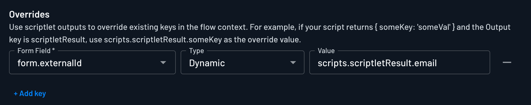 Scriptlet overrides