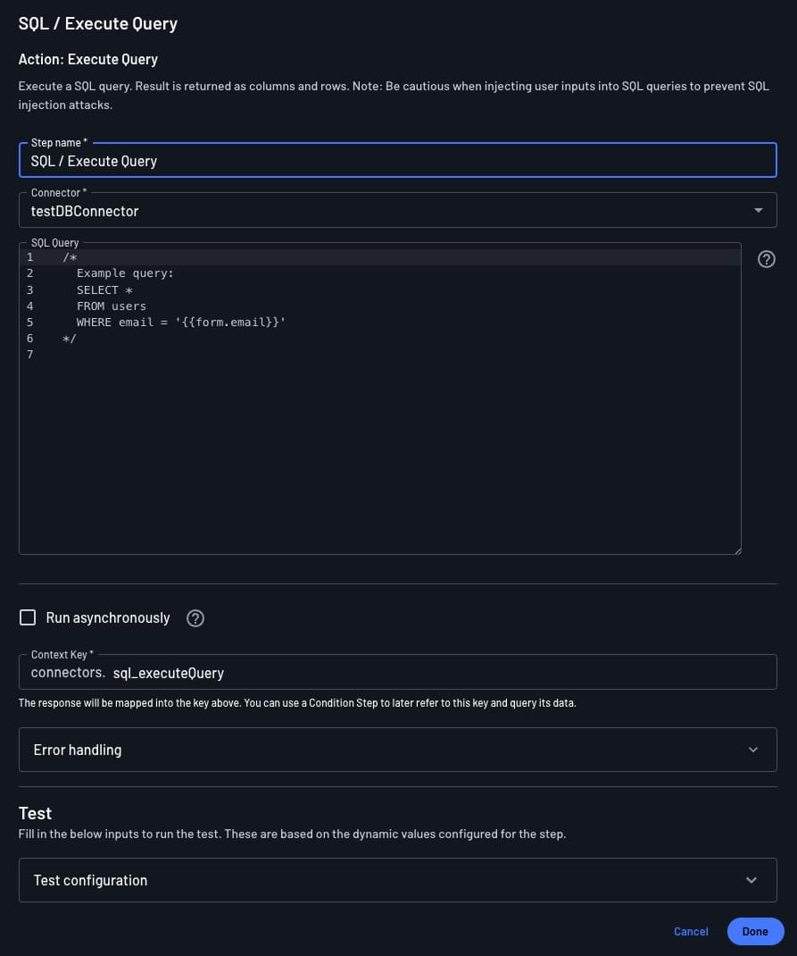 SQL Execute Query
