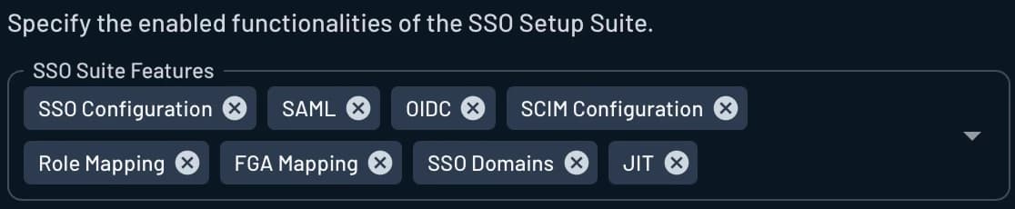 SSO Setup Suite Mapping Chips