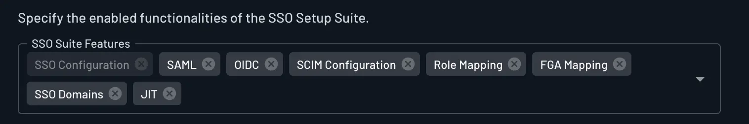 SSO Setup Suite Mapping Chips