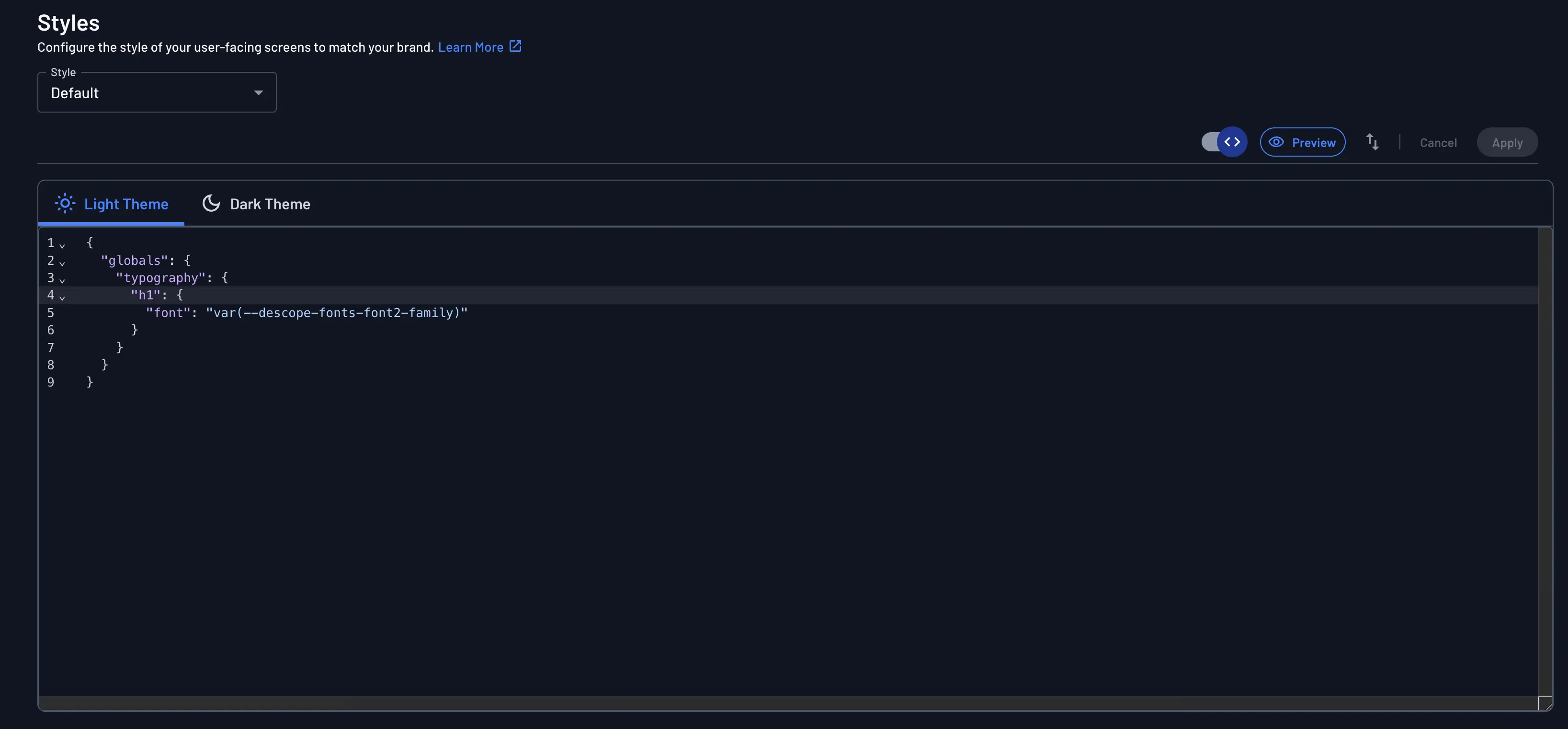 Code Mode Change Reflected