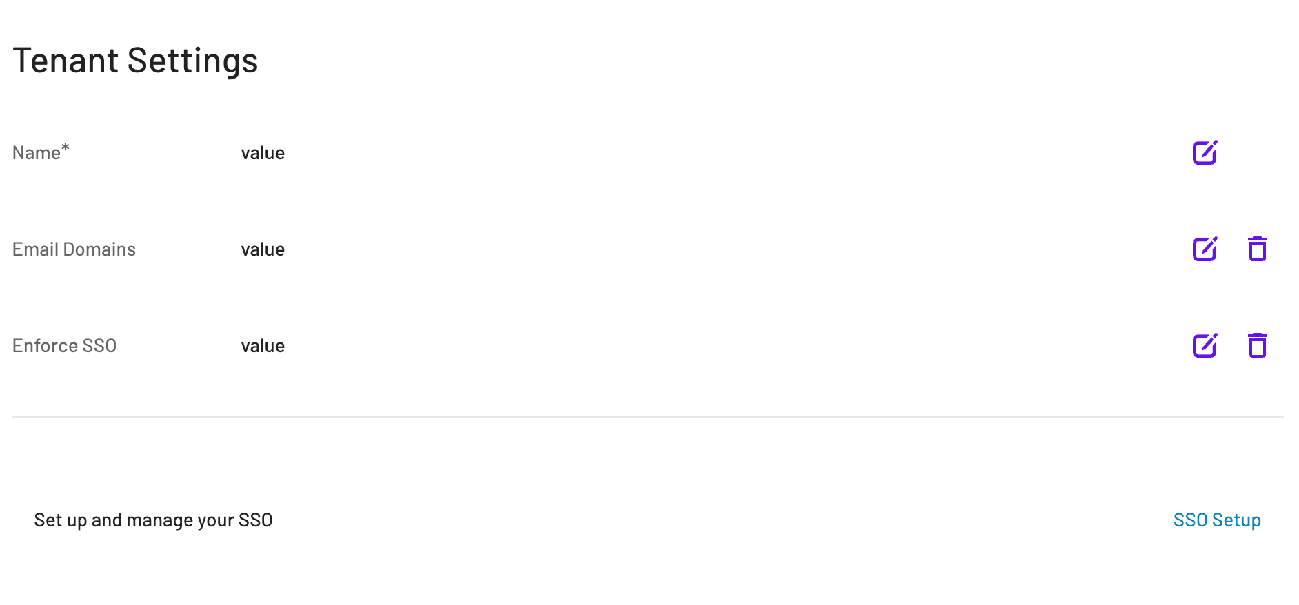 Descope tenant profile widget