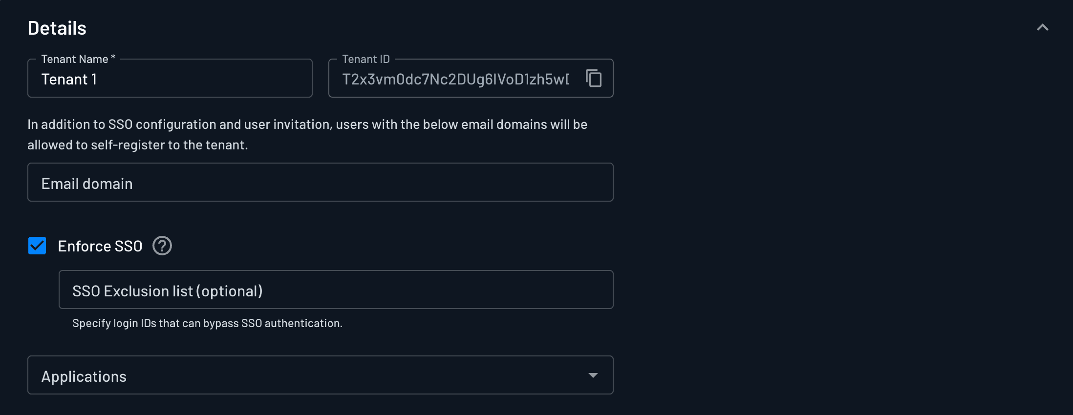 tenant settings details