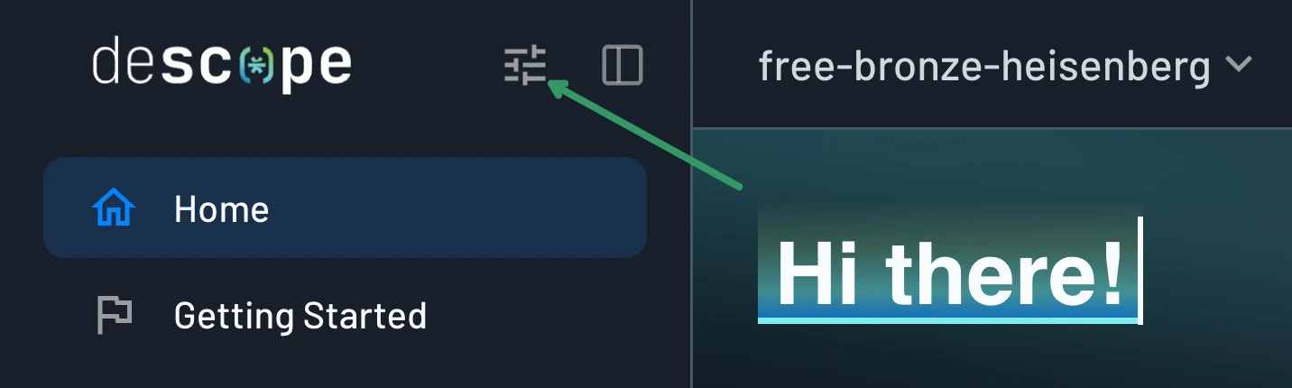 Sidebar Preferences icon in the sidebar