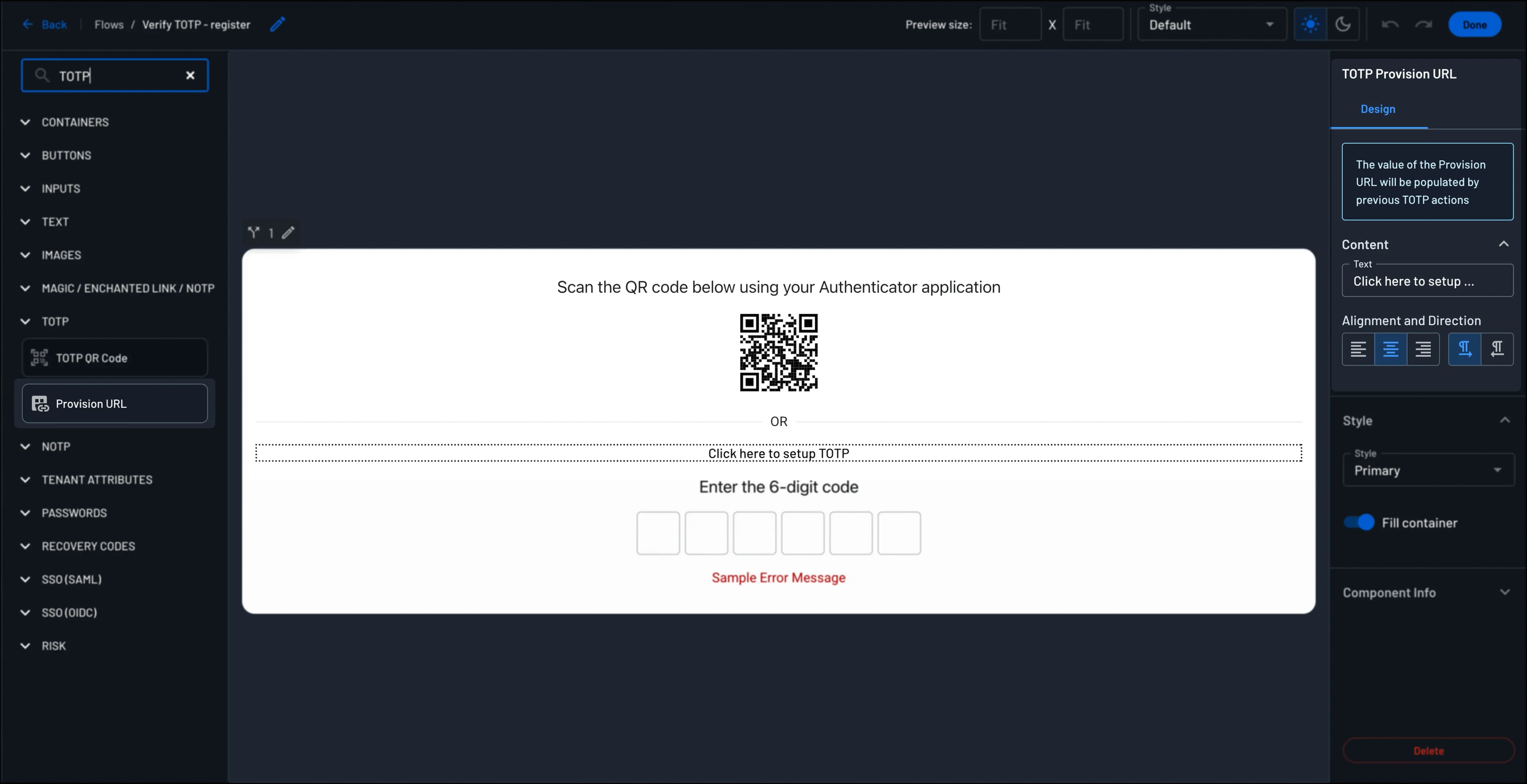 TOTP Provision URL