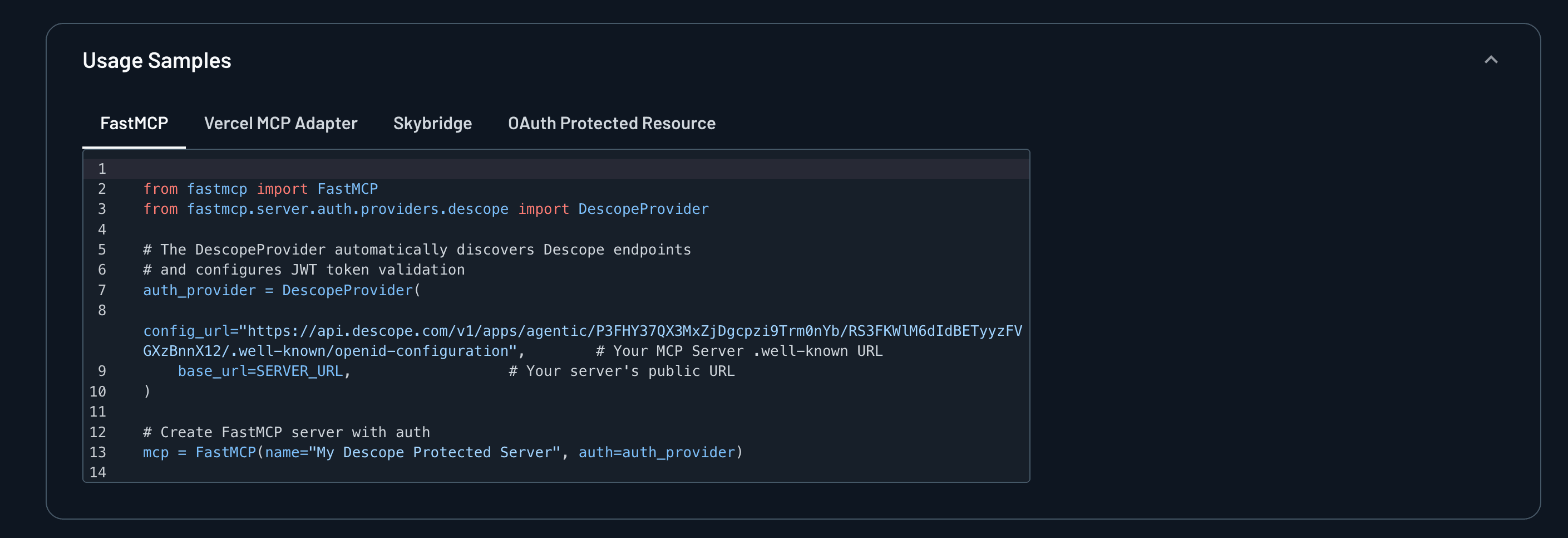 Usage Samples