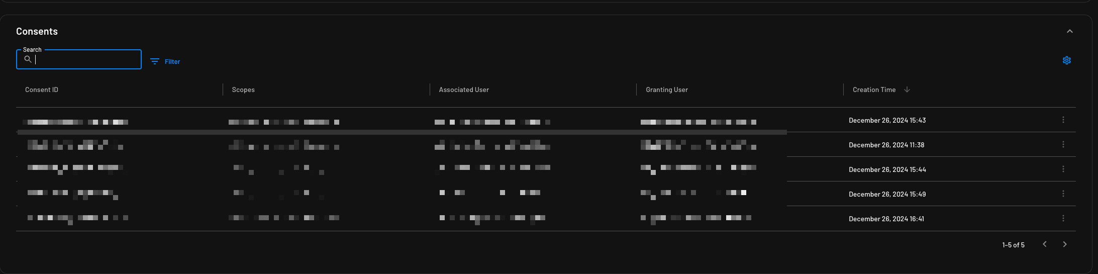 Viewing applicable a 3rd party app consents in Descope